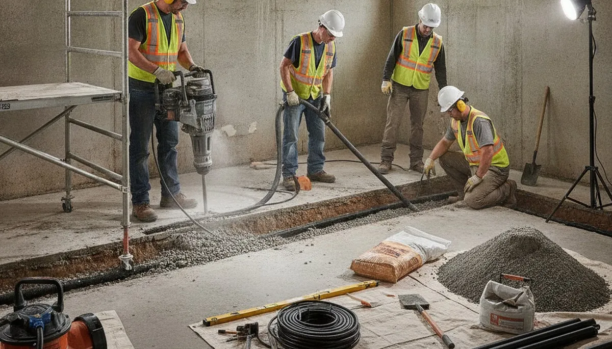 Basement waterproofing service in Birmingham, AL for homes with water damage and foundation leaks