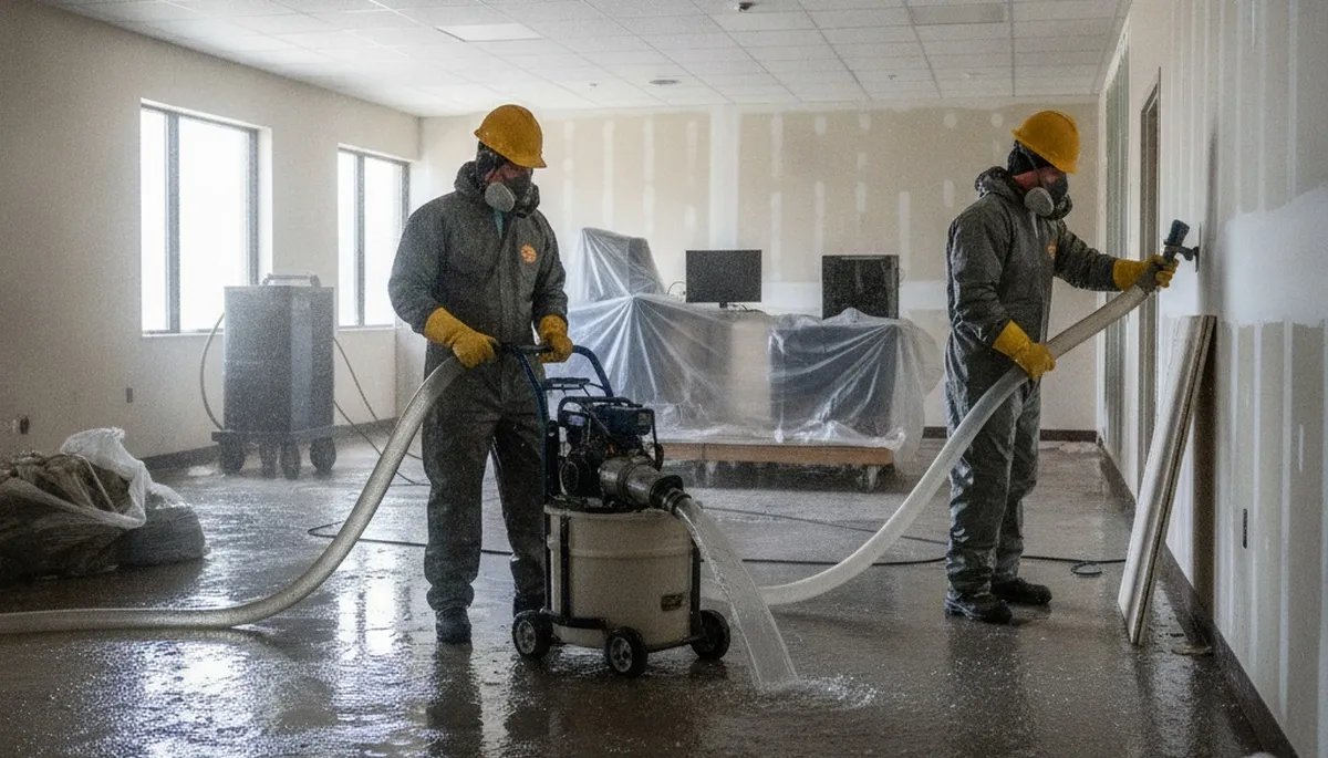 Flood damage cleanup in Birmingham, AL for homes with standing water and soaked materials