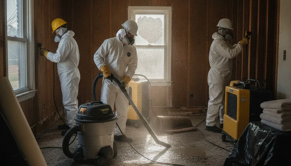 Flood damage cleanup in Birmingham, AL for homes with standing water and soaked materials