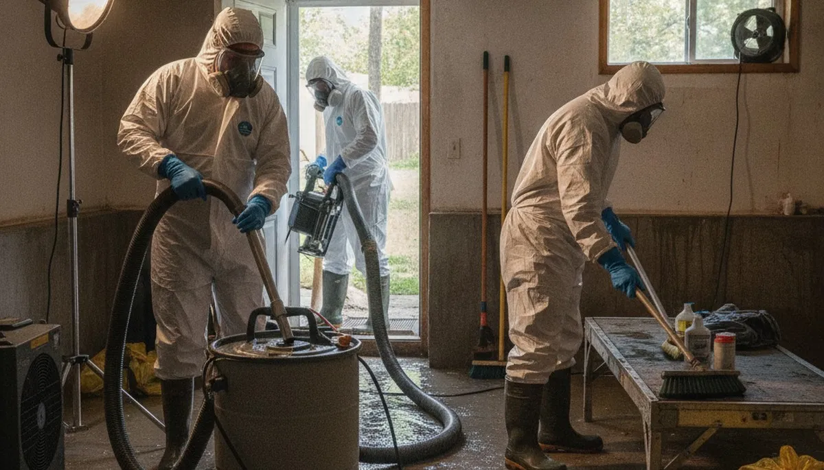Sewer backup cleanup team serving Birmingham, AL for fast water damage sanitation and restoration