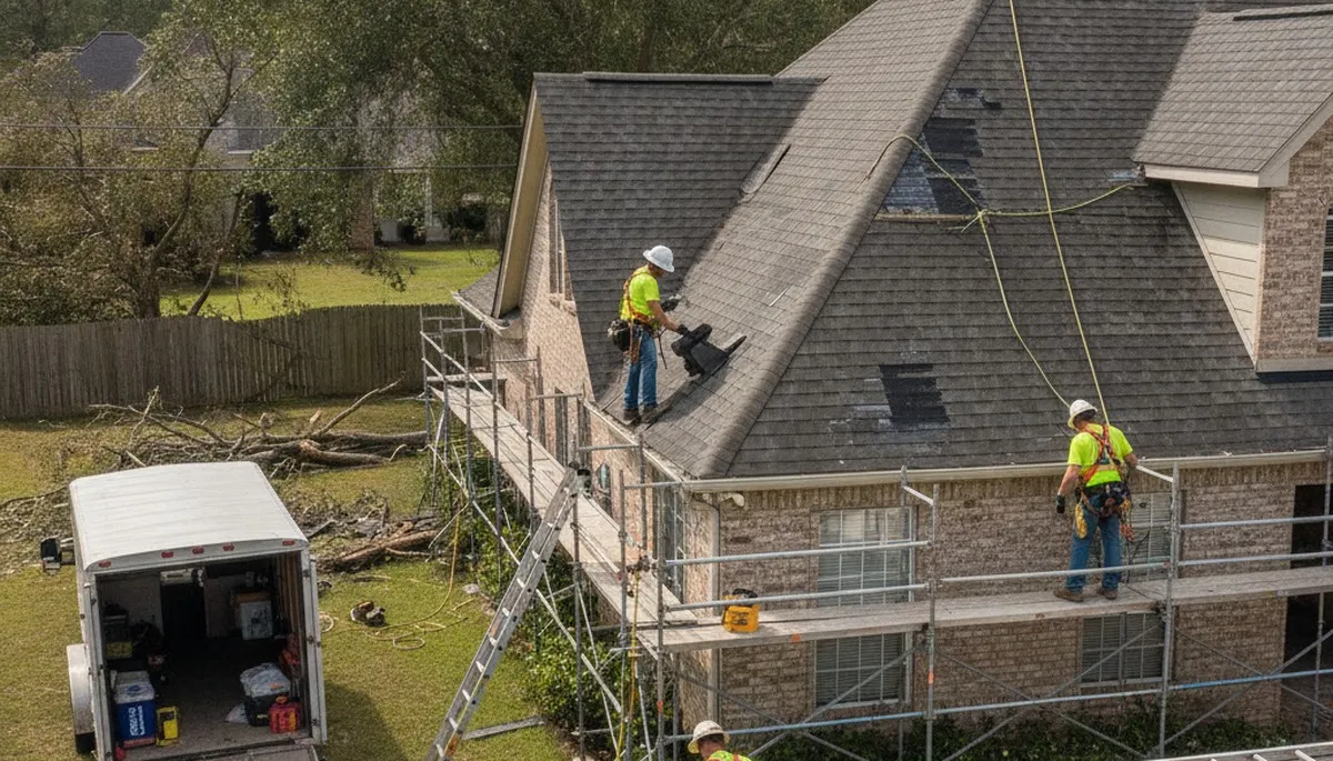 Storm damage restoration team helping Birmingham, AL homes with water damage cleanup