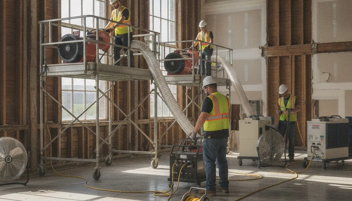 Structural drying for Birmingham, AL homes after water damage to protect walls, floors, and framing