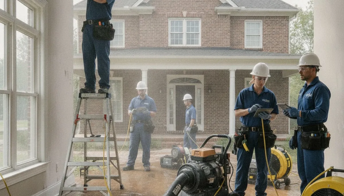 Water damage restoration team serving Birmingham, AL with professional cleanup and repair services