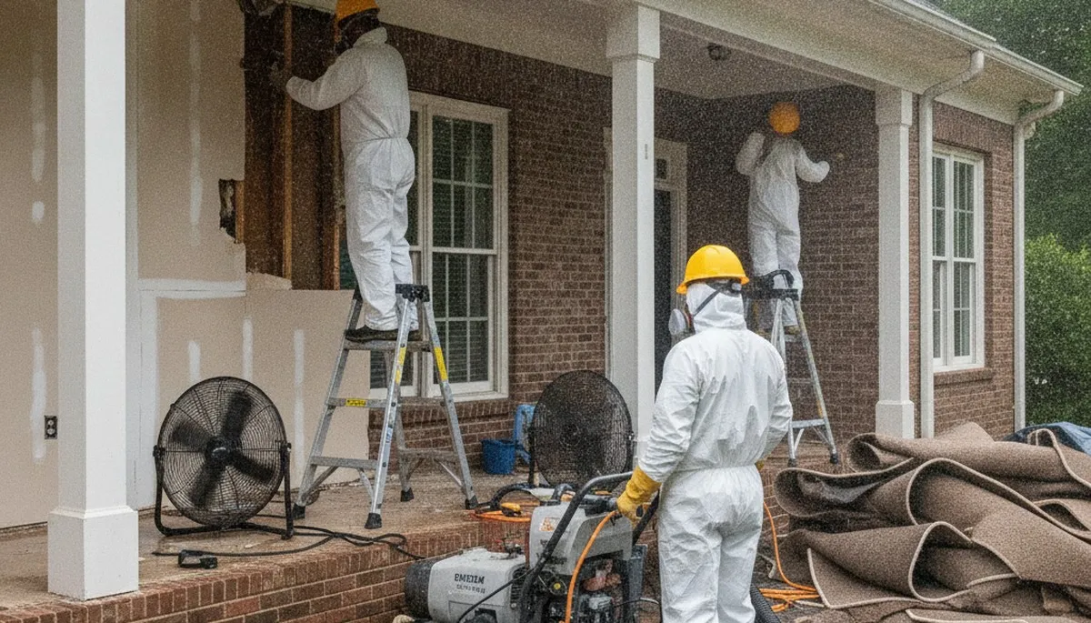 Water damage restoration team serving Birmingham, AL with professional cleanup and drying services