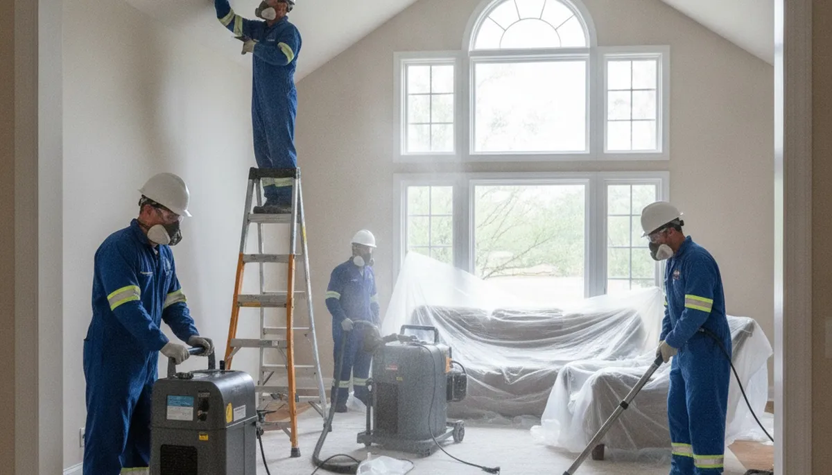 Water damage restoration team in Birmingham, AL providing emergency cleanup and drying services