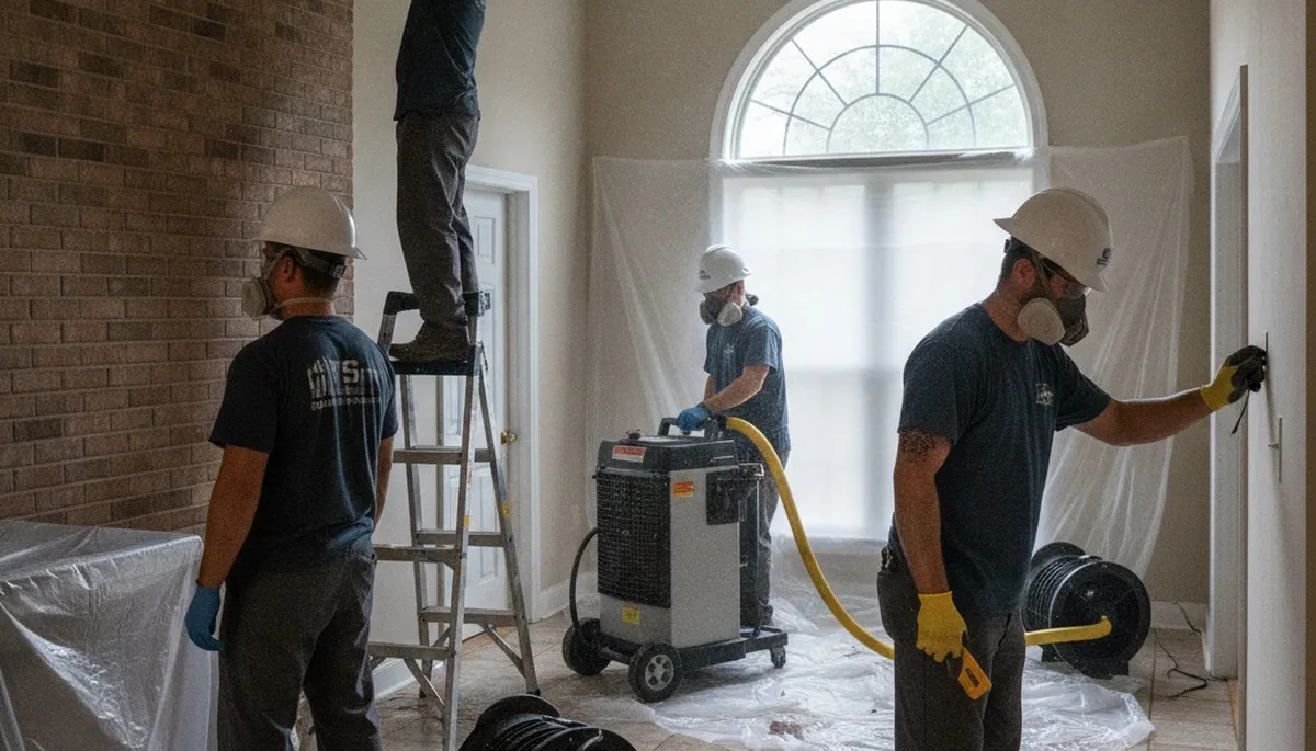 Water damage restoration team serving Birmingham, AL for emergency cleanup and repairs
