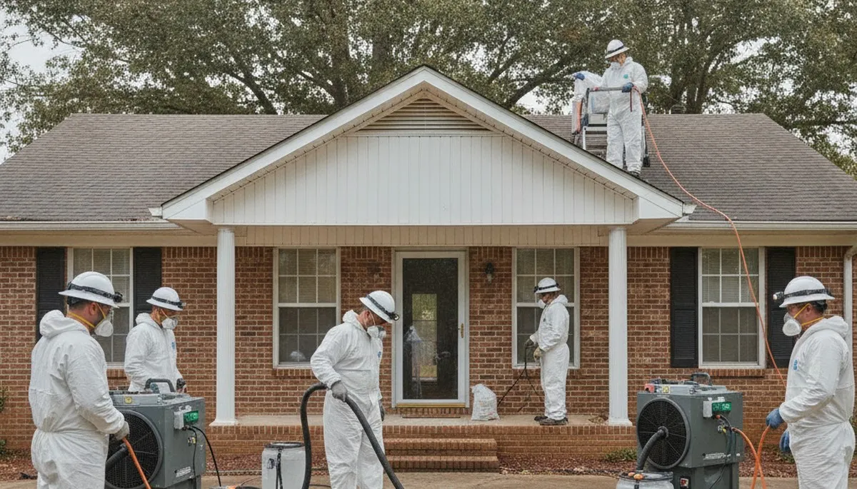 Water damage restoration team serving Birmingham, AL for emergency water cleanup and repairs