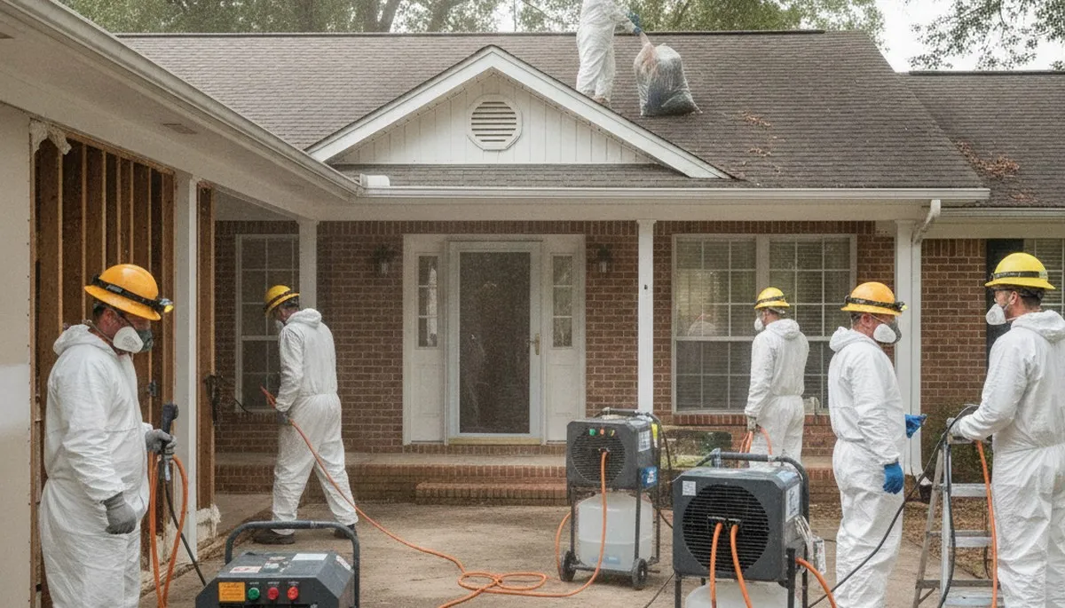 Water damage restoration team serving Birmingham, AL with professional cleanup and repair services