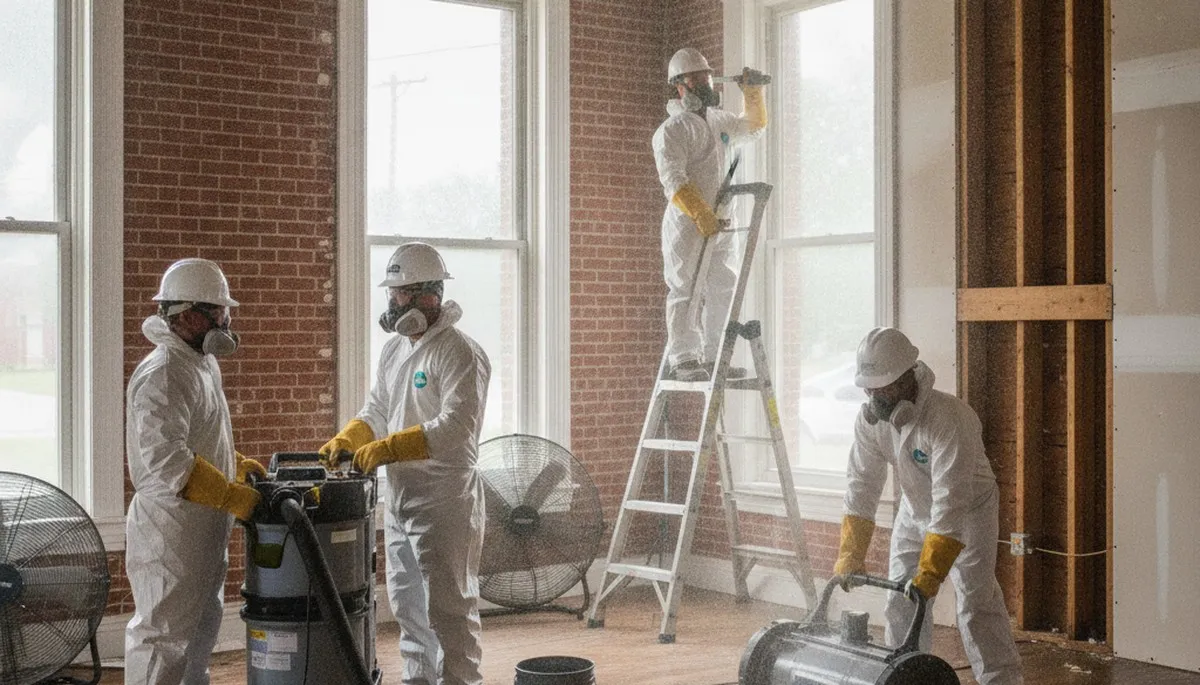 Water damage restoration team serving Birmingham, AL with emergency cleanup and drying services