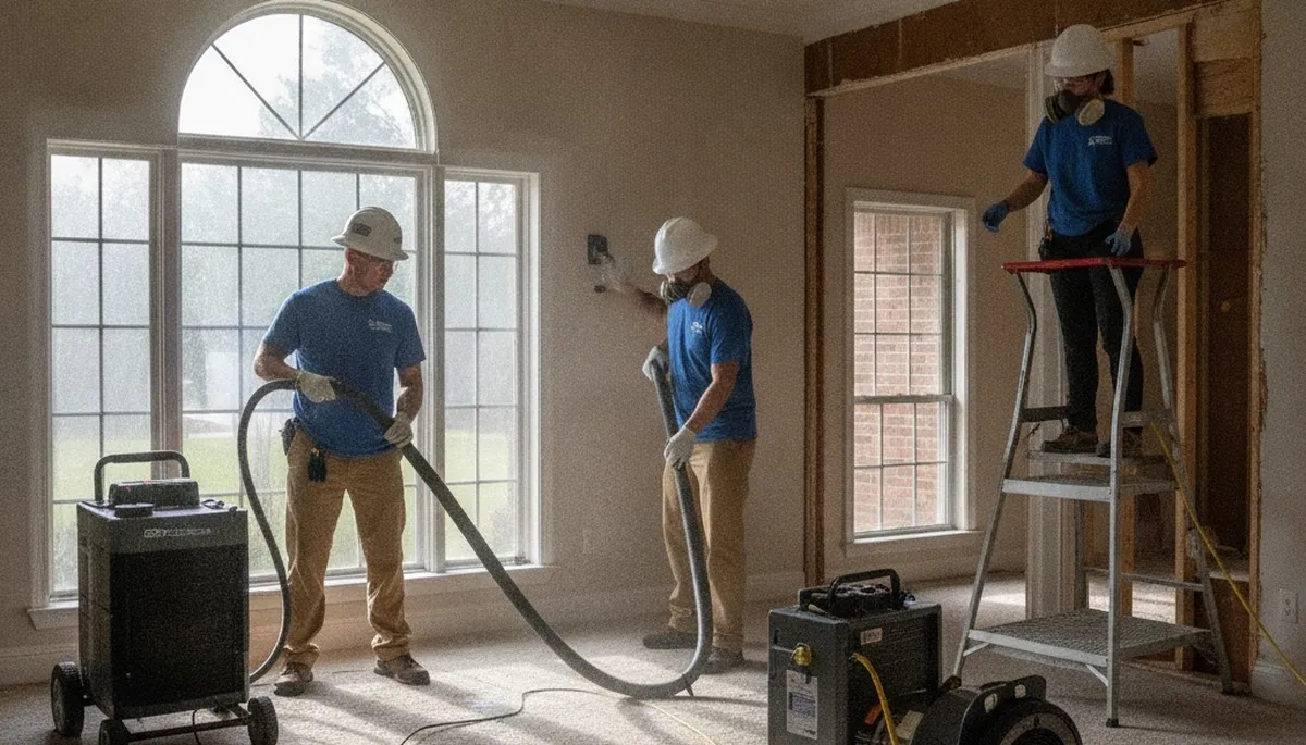 Water damage restoration team serving Birmingham, AL for emergency water cleanup and repairs