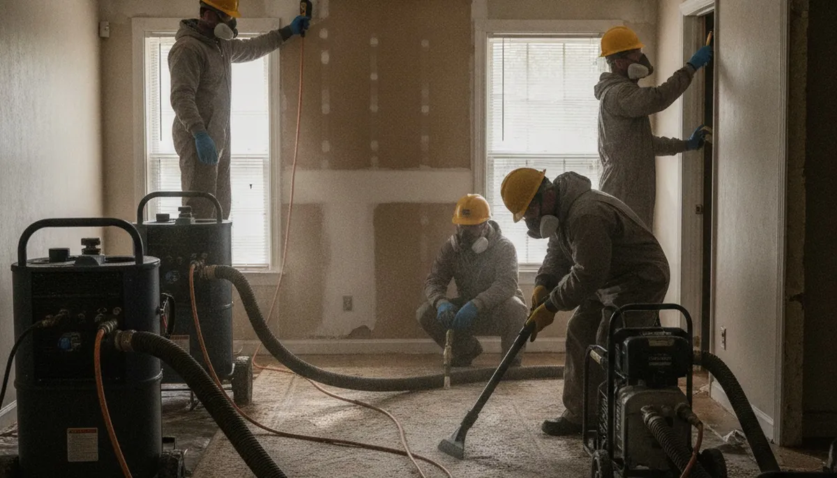 Water damage restoration crew serving Birmingham, AL, for fast water removal and cleanup