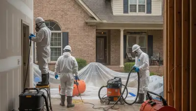 Water damage restoration crew serving Birmingham, AL for emergency cleanup and repairs