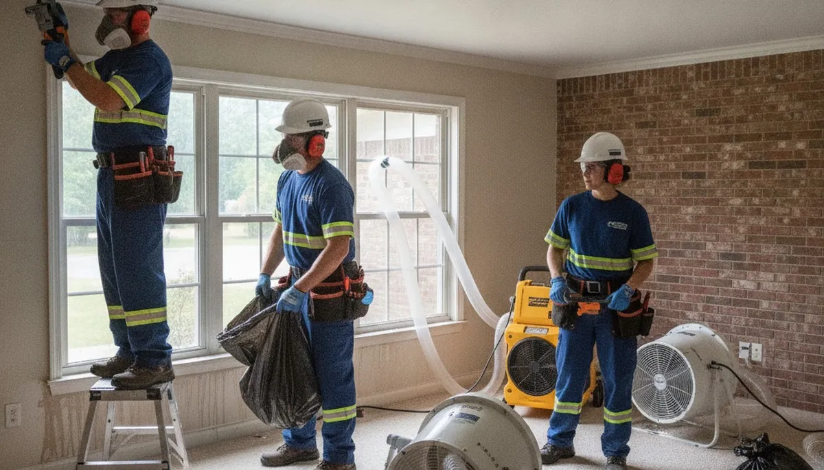 Water damage restoration team in Birmingham, AL providing fast emergency cleanup and repair
