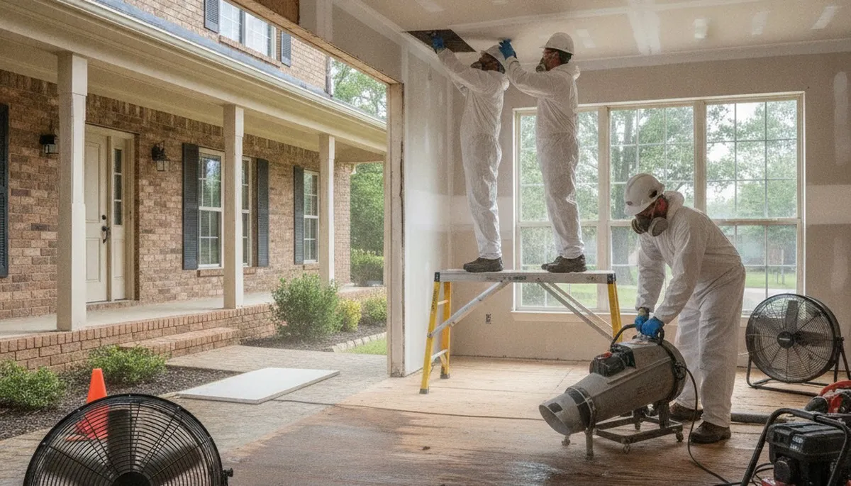 Water damage restoration team serving Birmingham, AL for fast flood cleanup and structural drying