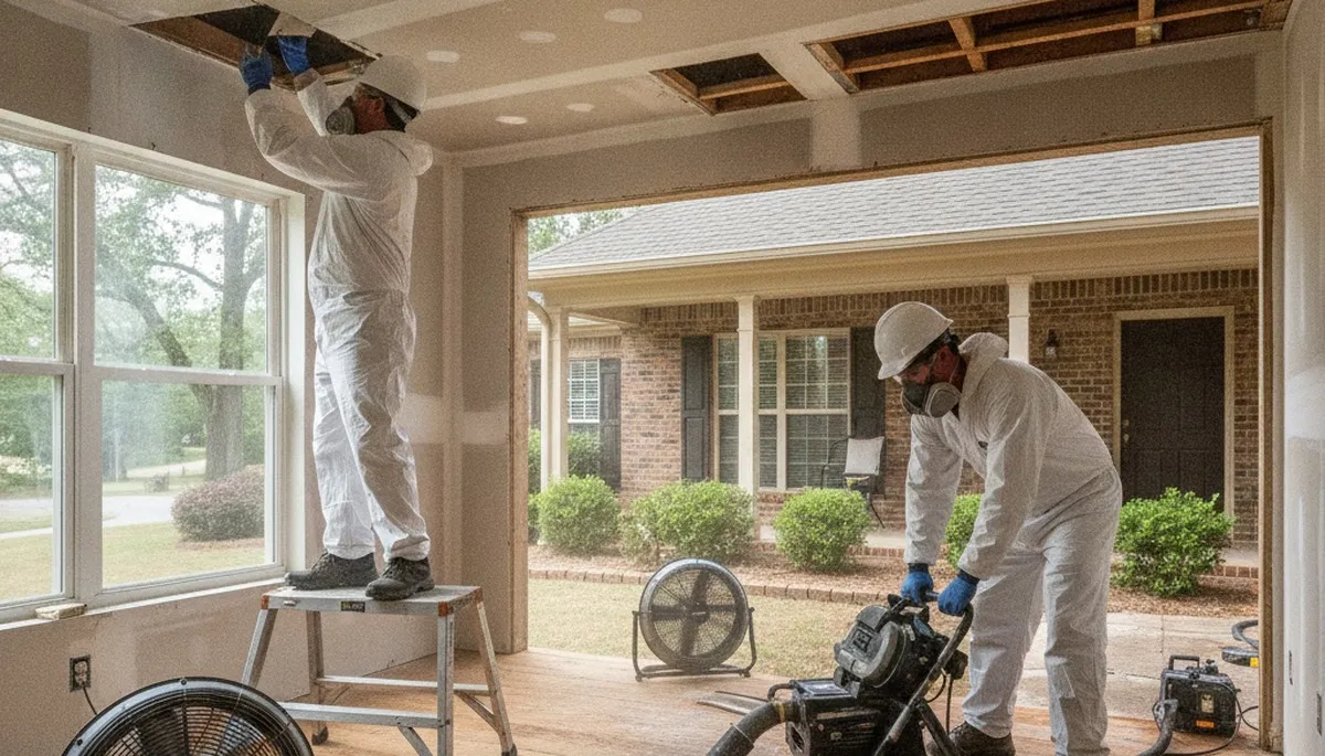 Water damage restoration team serving Birmingham, AL for fast cleanup and repair